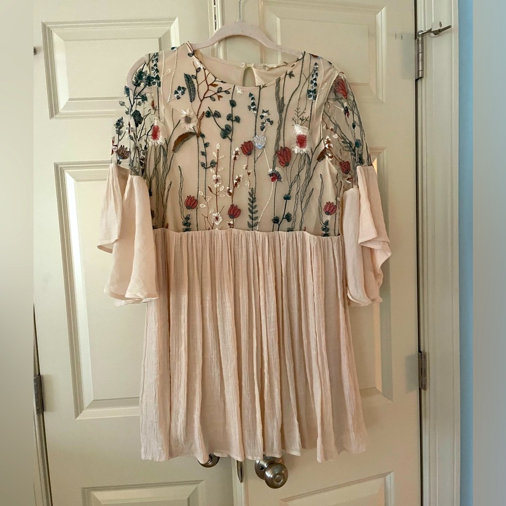 Gauzy, Cream Alter’d State Dress, Embroidered Bodice, S